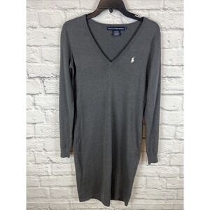 Ralph Lauren Sport Quiet Luxury Merino Wool Cotton Sweater Dress Size Small